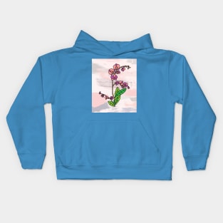 Vintage Flowers Orchids Colorful Kids Hoodie